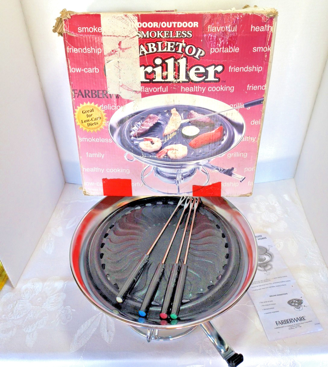 Farberware Smokeless Tabletop (indoor/outdoor) Griller New open Box