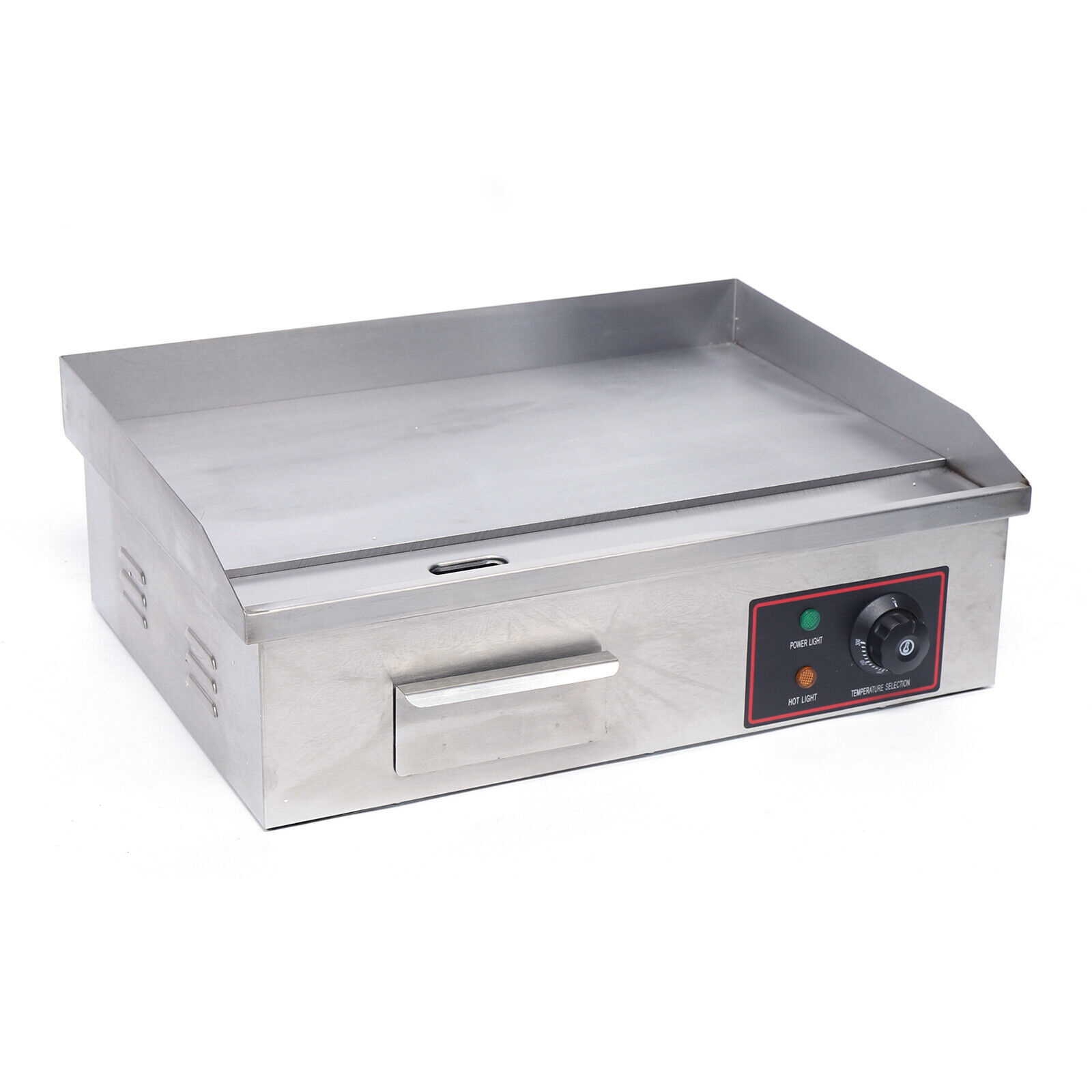 Commercial Electric Griddle Flat Top Grill Heating BBQs Fry Pan Countertop 1.6kW