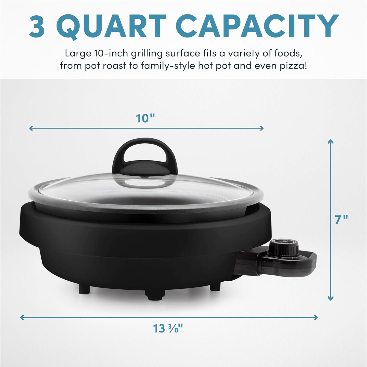 Olla Eléctrica Multifuncional De Doble Potencia Para Carne Pasta Y Olla Caliente