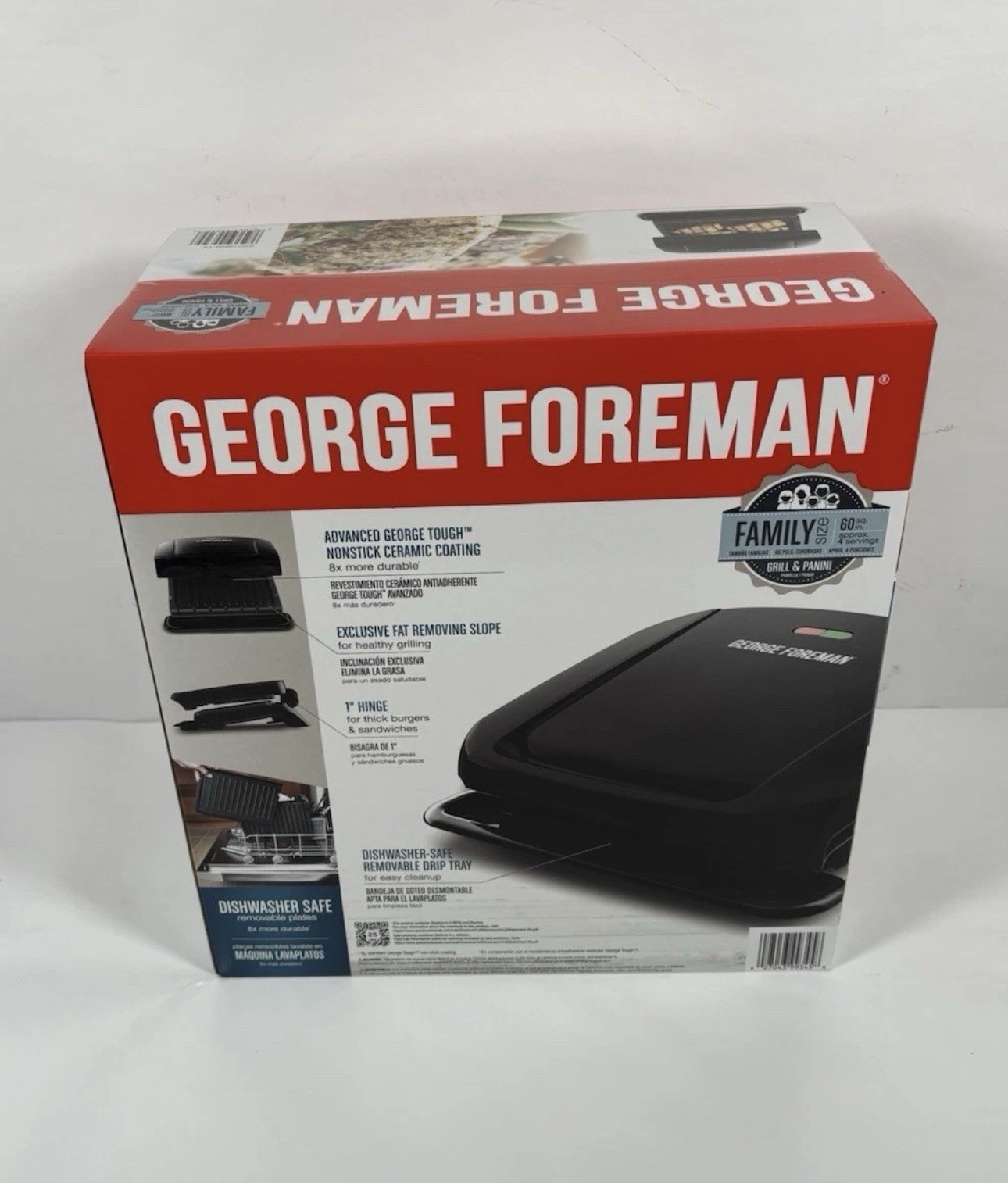 George Foreman GRP1060B 4 Serving Removable Plate Grill – Black