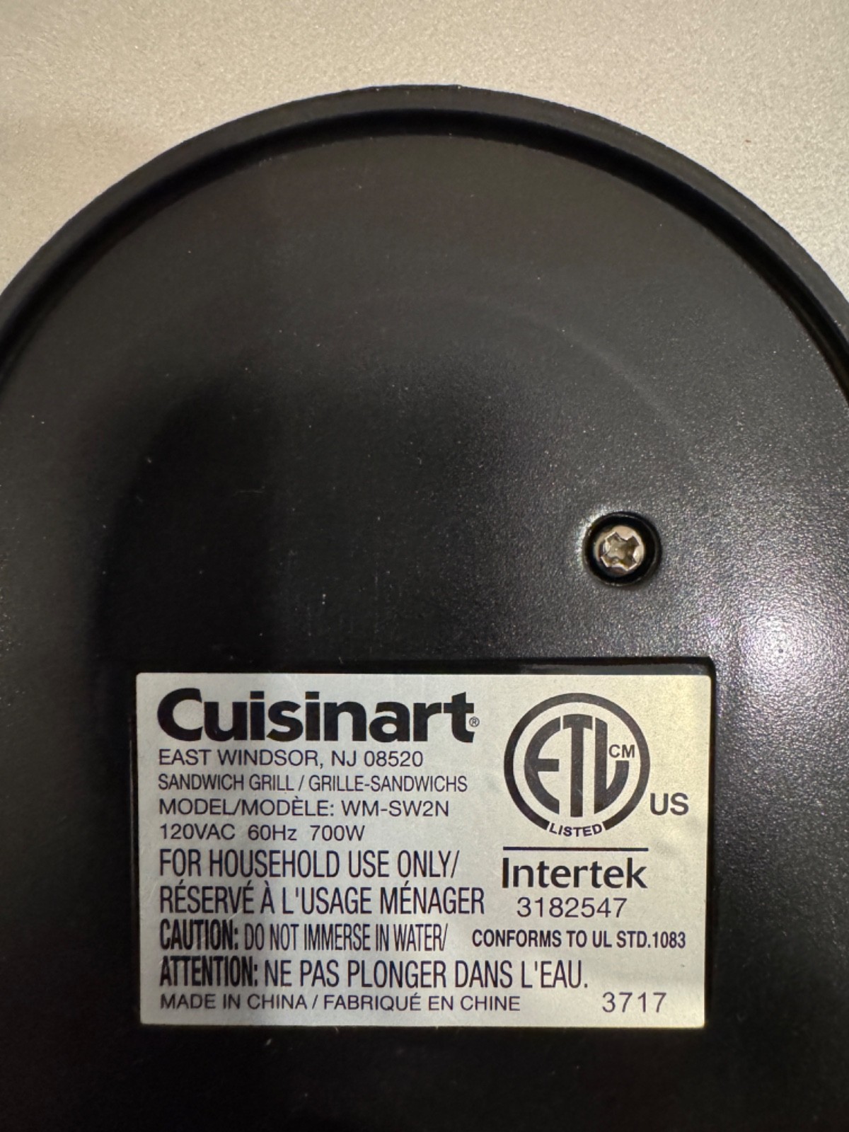 Cuisinart WM-SW2N Countertop Cooking Dual Non-Stick Sandwich Grill Maker