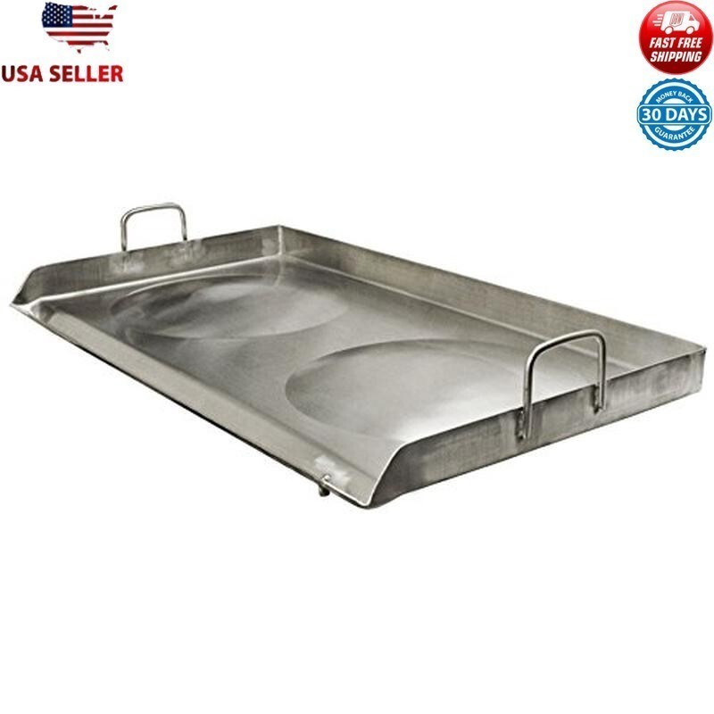 Stainless Steel 31×17 Convex Griddle Plancha Double Stove Cooking Surface New