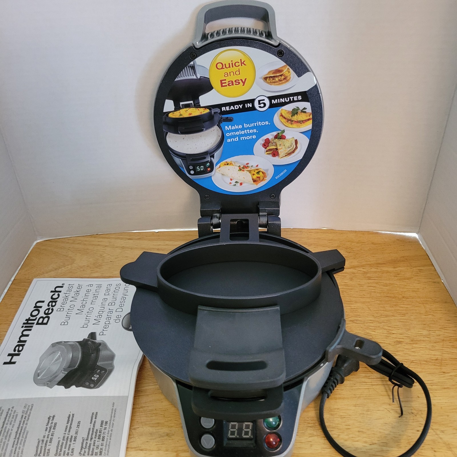 Hamilton Beach Breakfast Burrito maker model 25495 New with Tags No Box