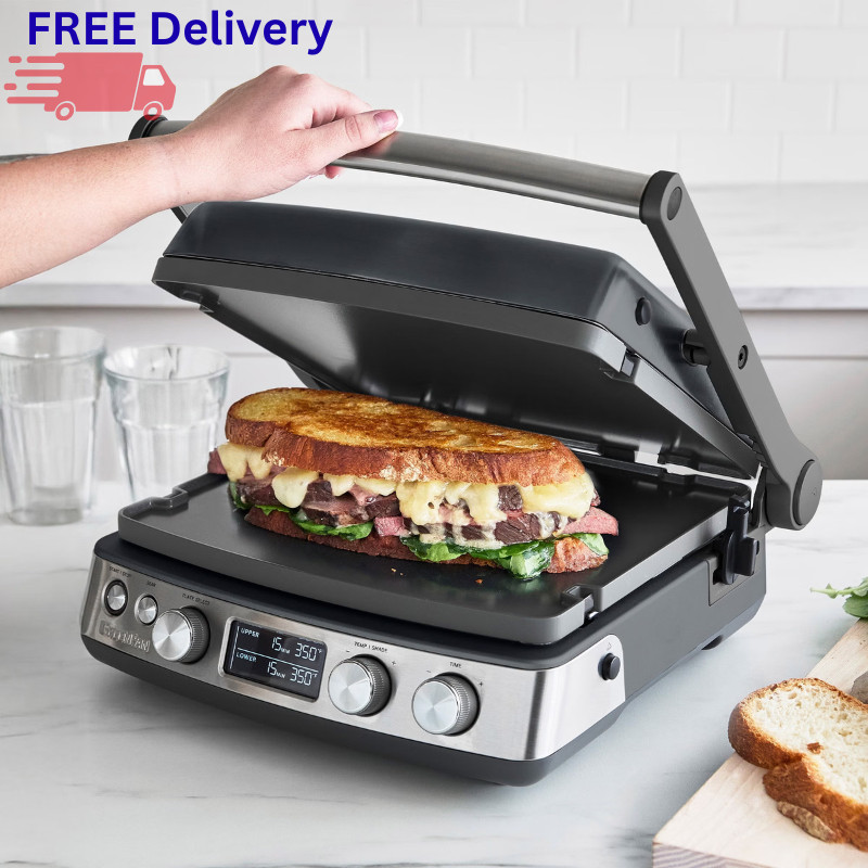 GreenPan Elite Electric Indoor Multi Grill Griddle Waffle Maker Nonstick New