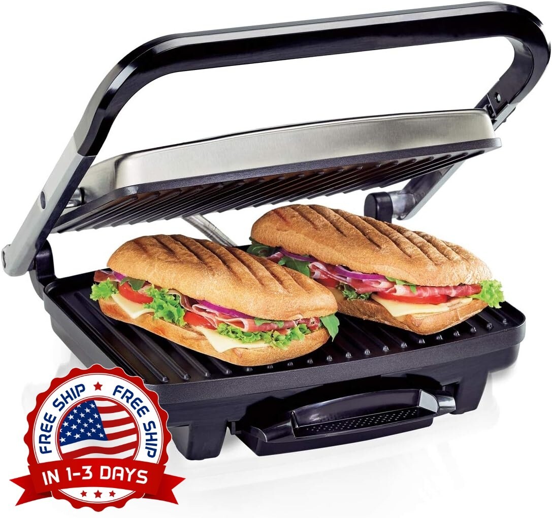 Tostadora De Pan Plancha Sandwichera Plana Parrilla Prensa Para Cocina Electrica