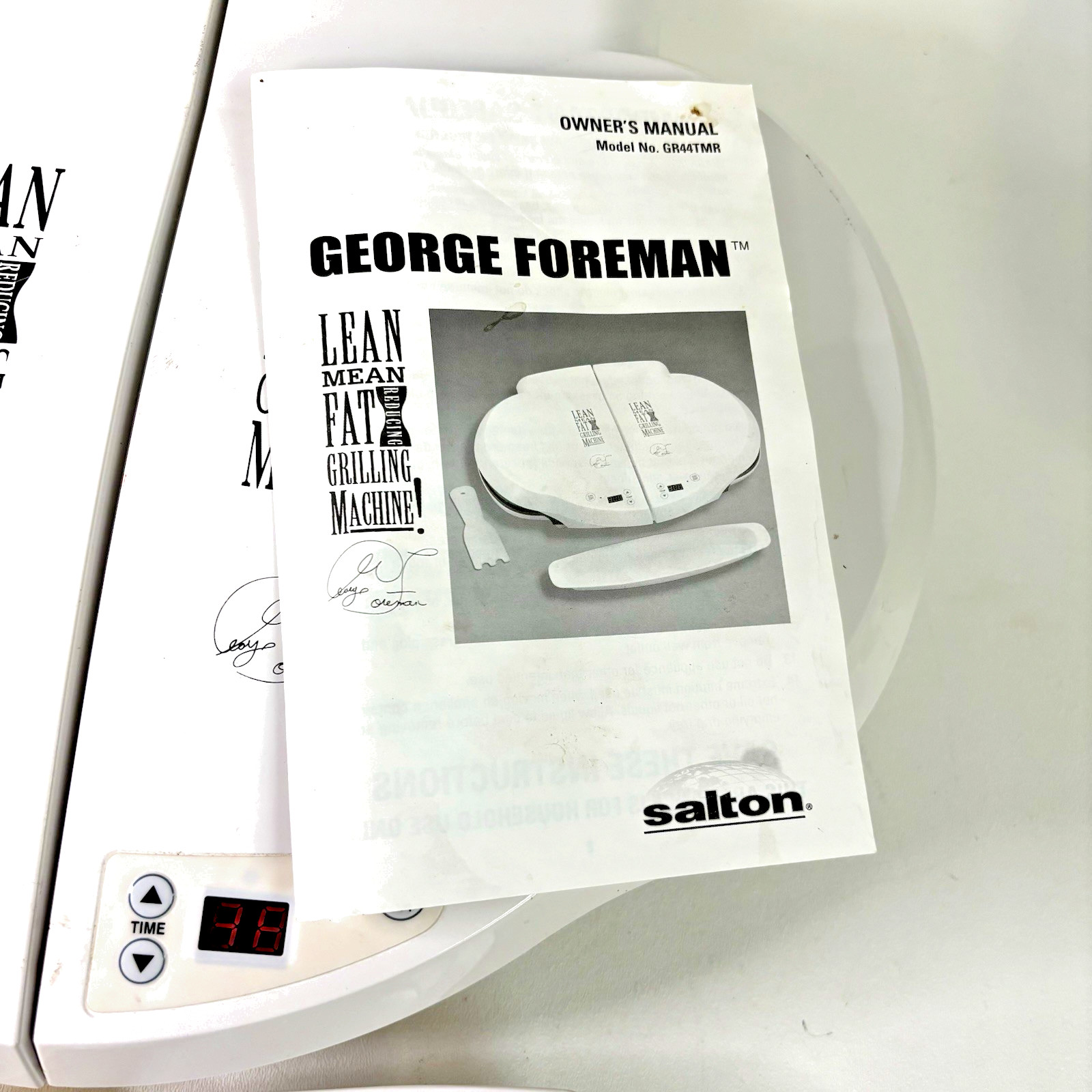 Double George Foreman Lean Mean Fat Reducing Grilling Machine Grill GR44TMR