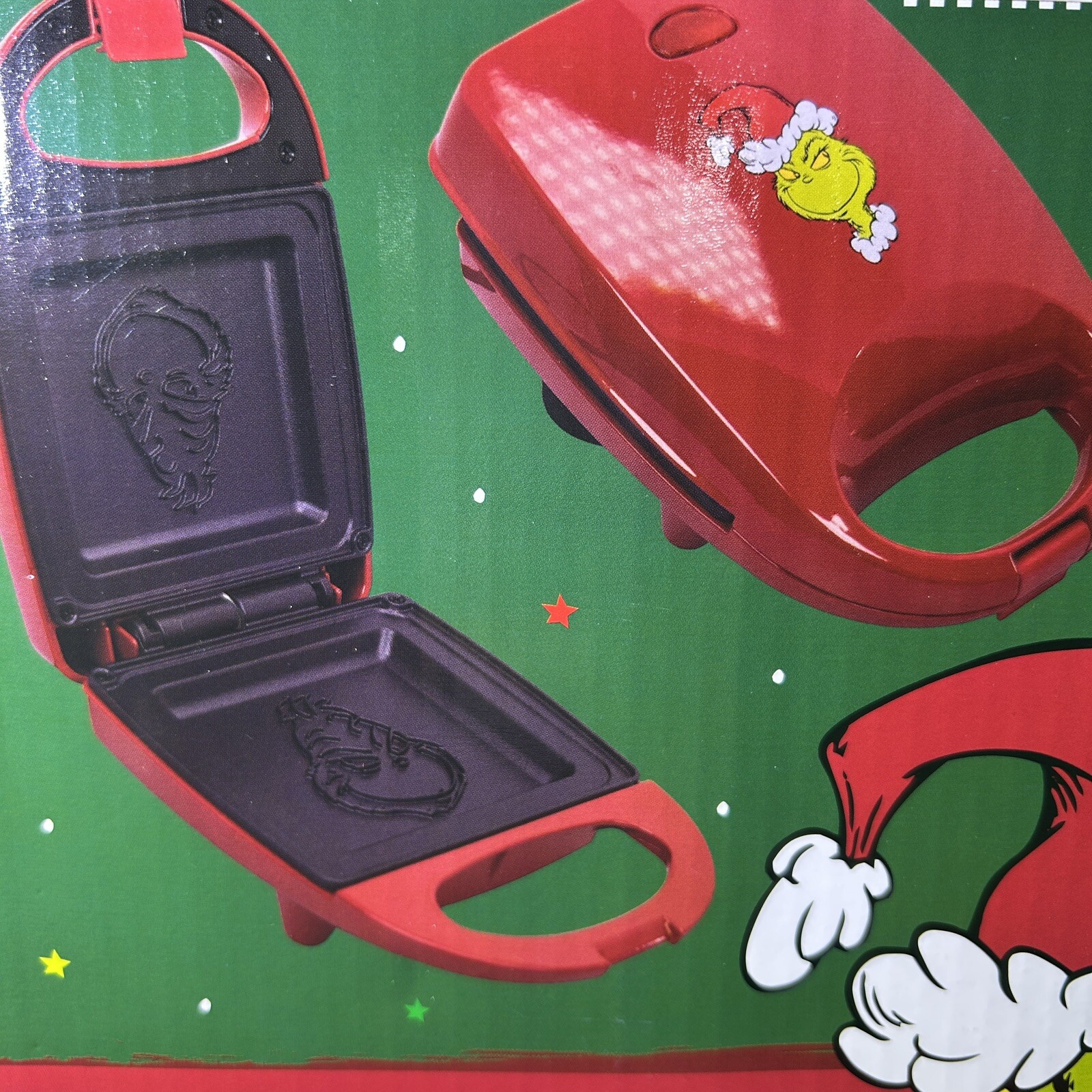 Dr. Seuss The Grinch Grilled Cheese Panini Sandwich Maker Non Stick NEW!