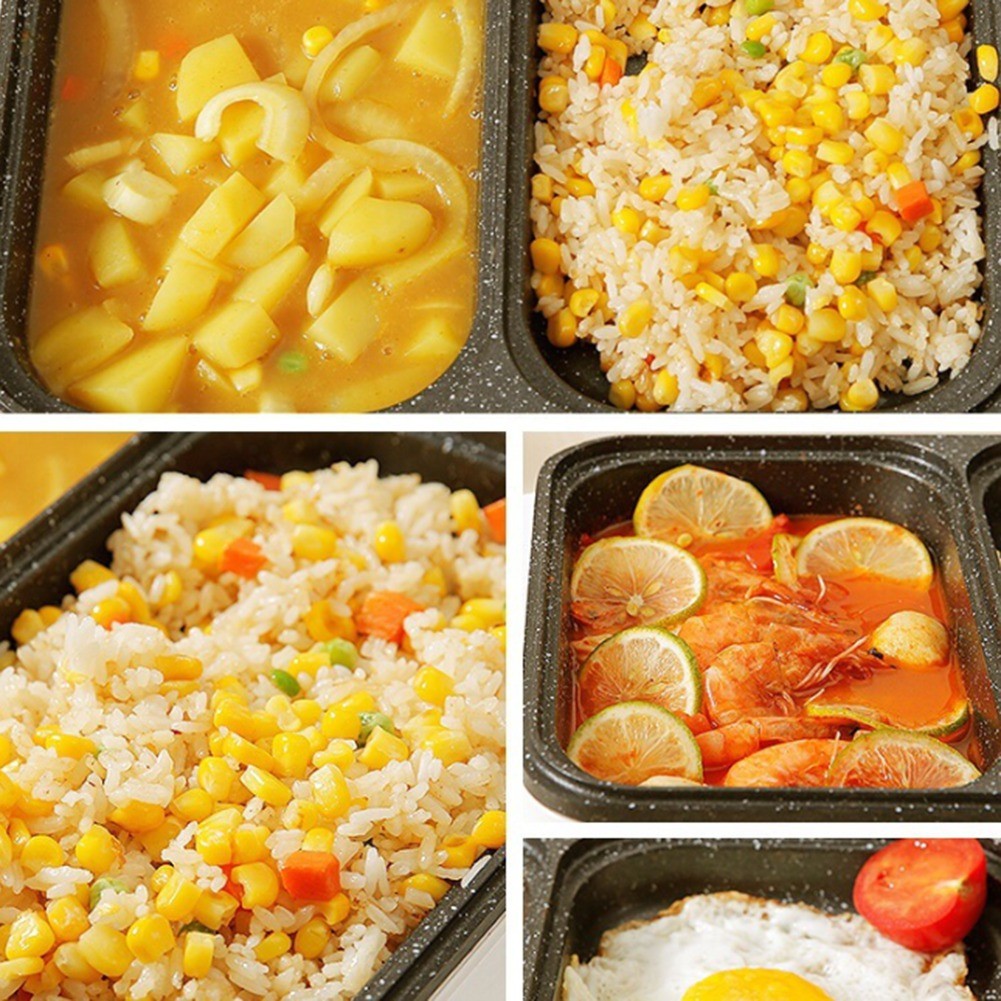 2-in-1 Indoor Non-Stick Electric Hot Pot and Frying Pan Portable Electric5126