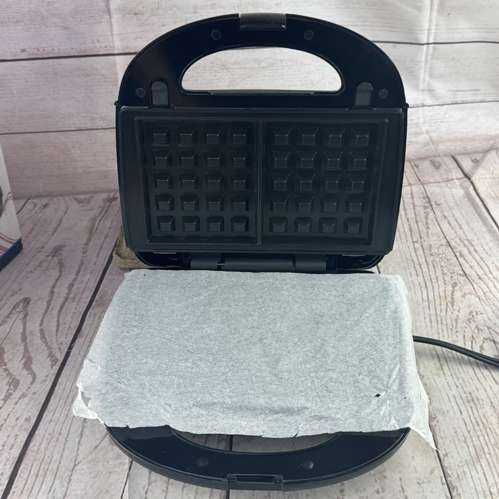 Mainstays Waffle Sandwich Maker Removable Plates Black 750W