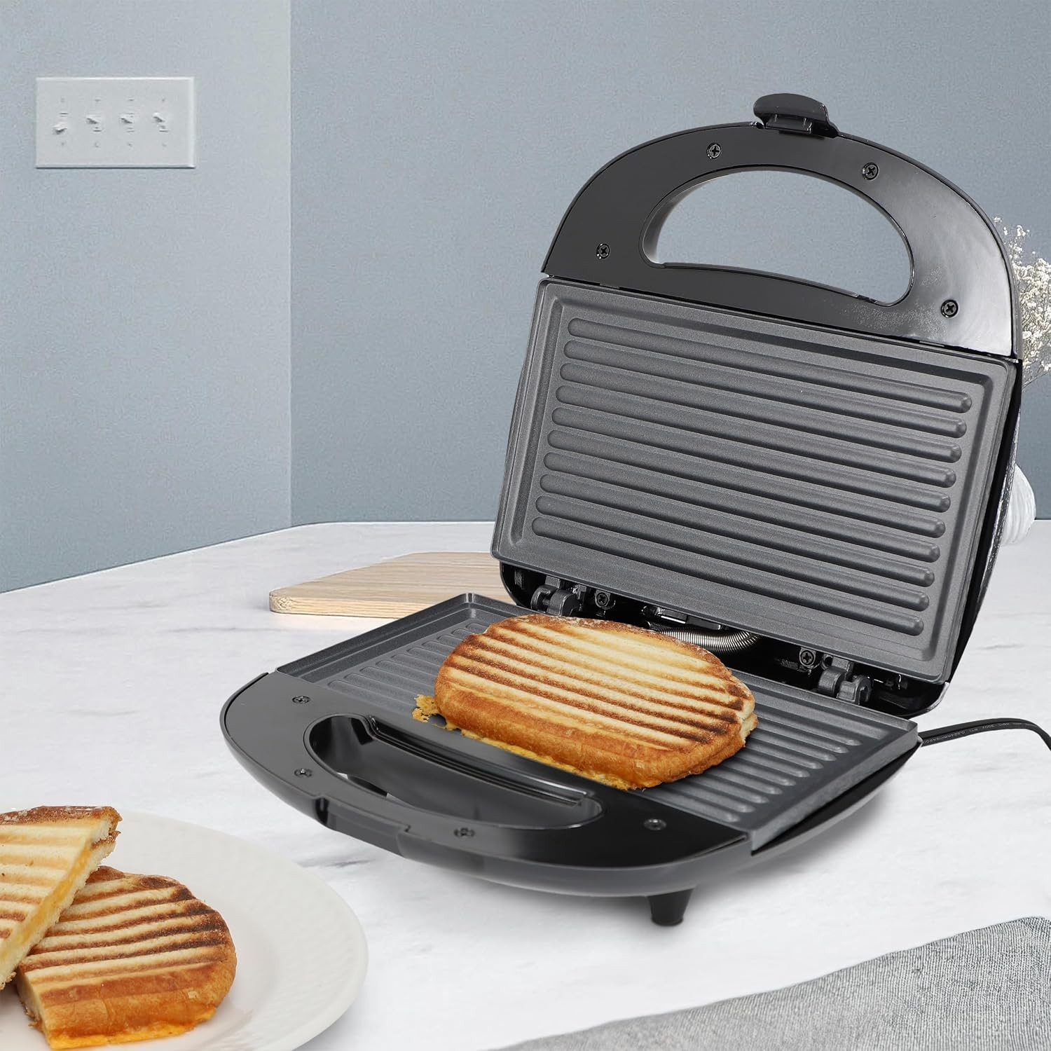 750W Panini Press,Sandwich Maker Nonstick Panini Sandwich Maker for Baking(110V)