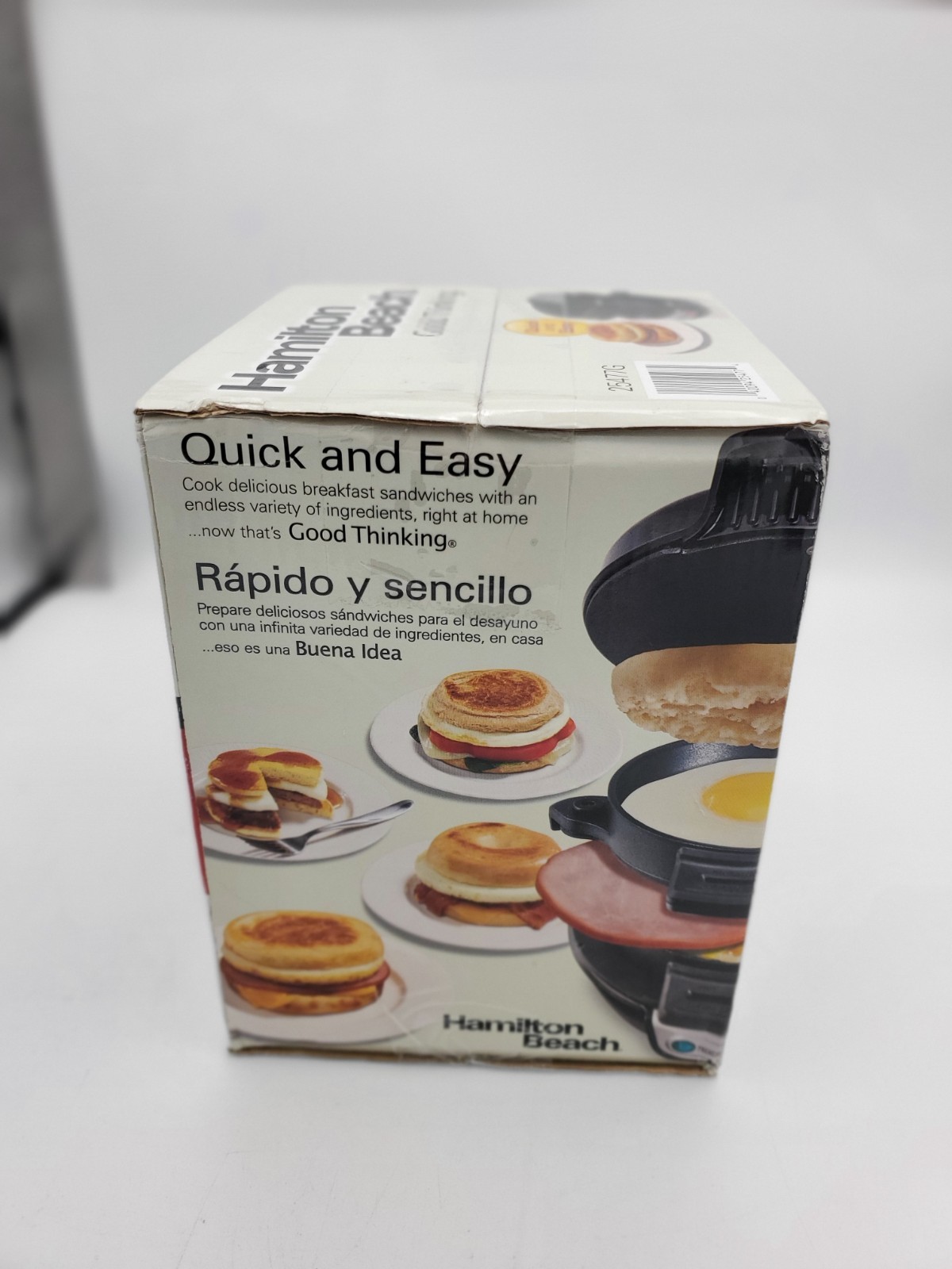 Hamilton Beach Quick & Easy Breakfast Sandwich Maker Black #25477 NEW