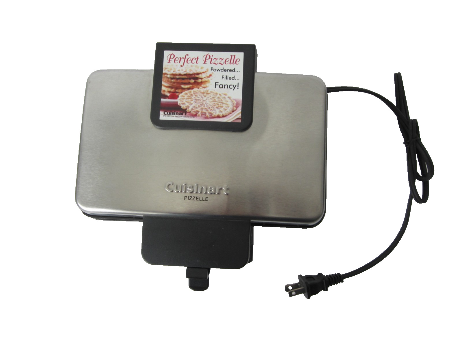 Cuisinart 2 Perfect Pizzelle Press Maker Cannoli Cookies Desert Baker WM-PZ2 NEW
