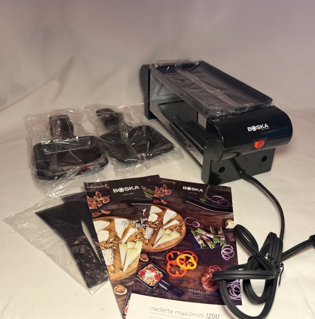 NWOB Boska Electric Mini Raclette Grill Set 120v