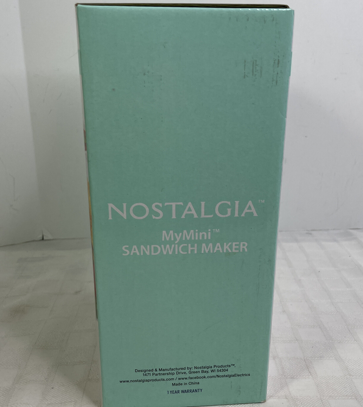 Nostalgia MyMini Personal Sandwich Panini Maker Aqua New
