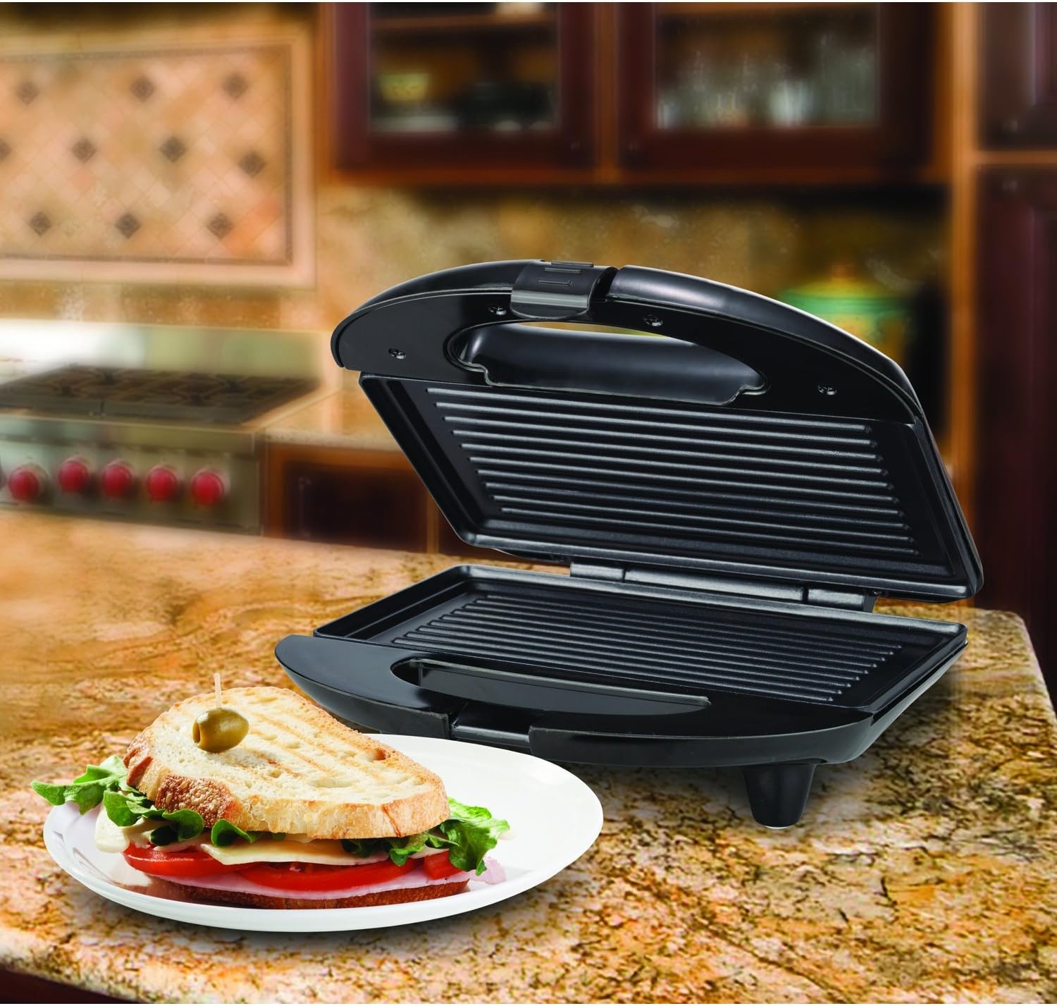 Brentwood RA25985 Appliances TS-246 Panini Maker, Black
