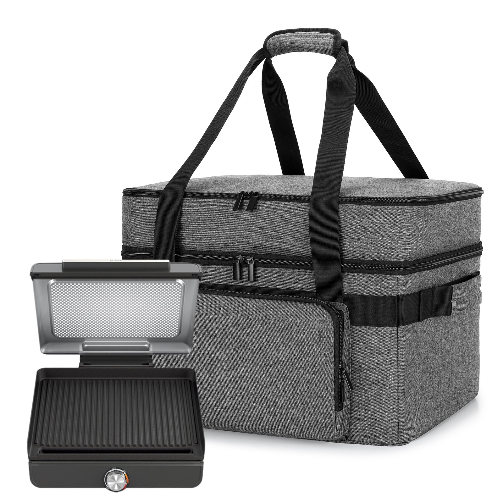 LUXJA Indoor Grill Carrying Bag with Bottom Pad Compatible with Ninja Sizzle …