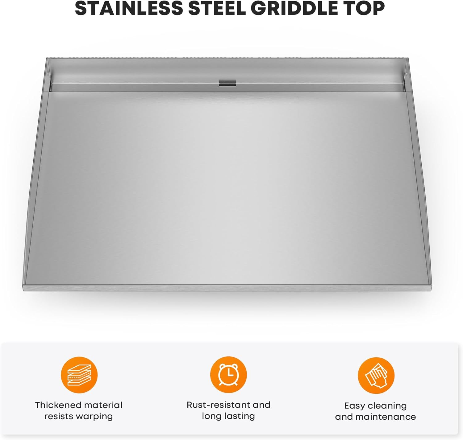 22″ Stainless Steel Griddle Top Replacement for Blackstone with Grease System