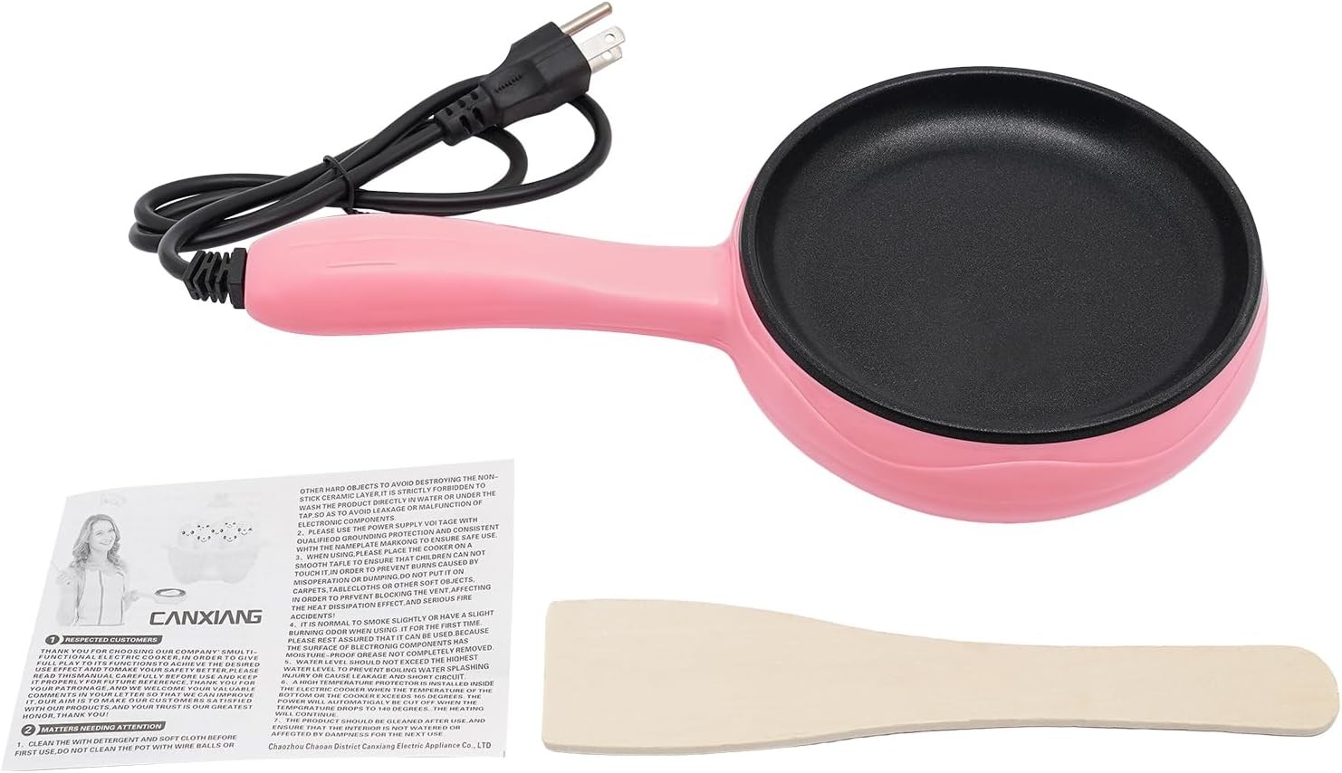 6-Inch Non-Stick Electric Skillet Rapid Heat Up Personal Mini Electric Round