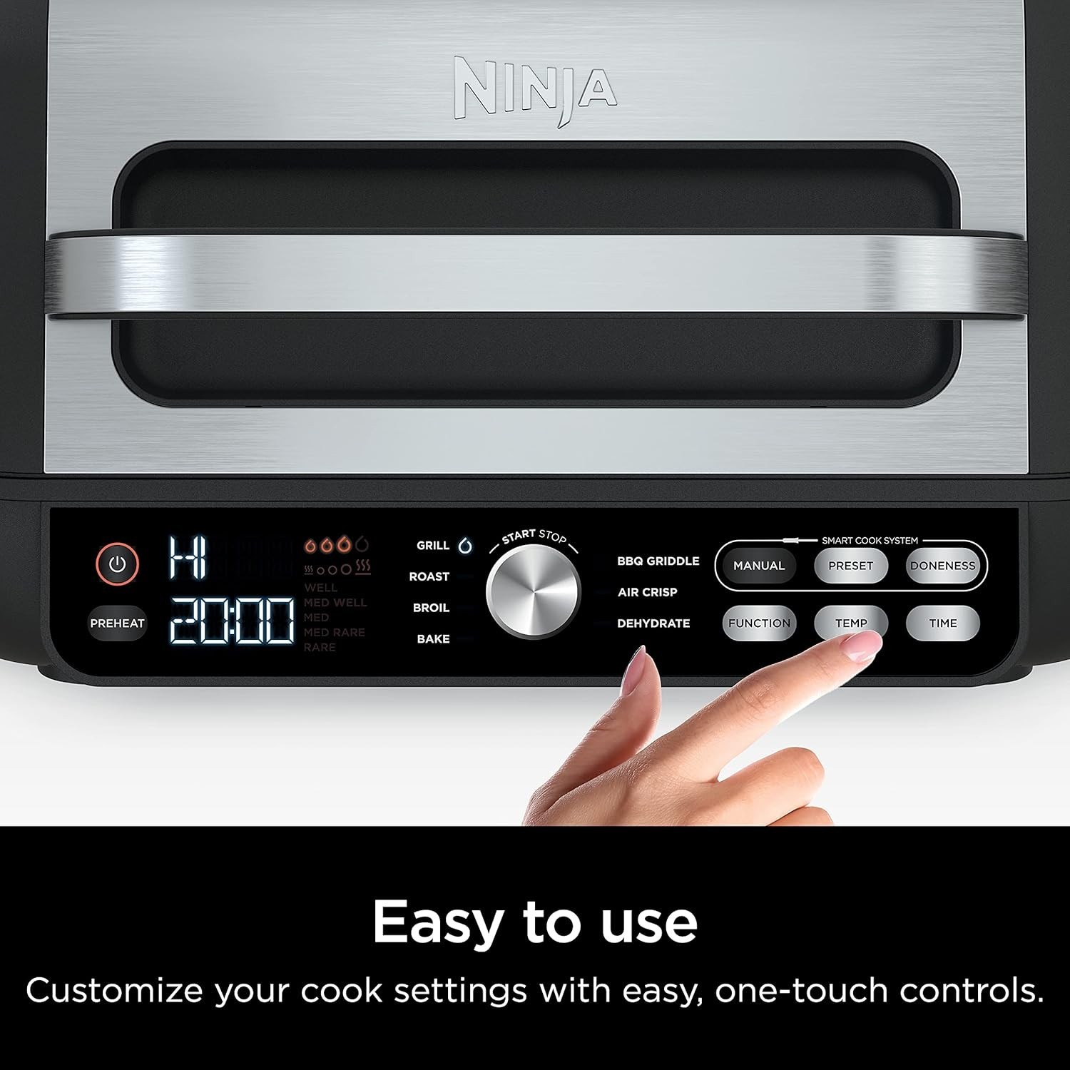 IG651 Foodi Smart XL Pro 7-in-1 Indoor Grill/Griddle Combo, use Opened or Closed