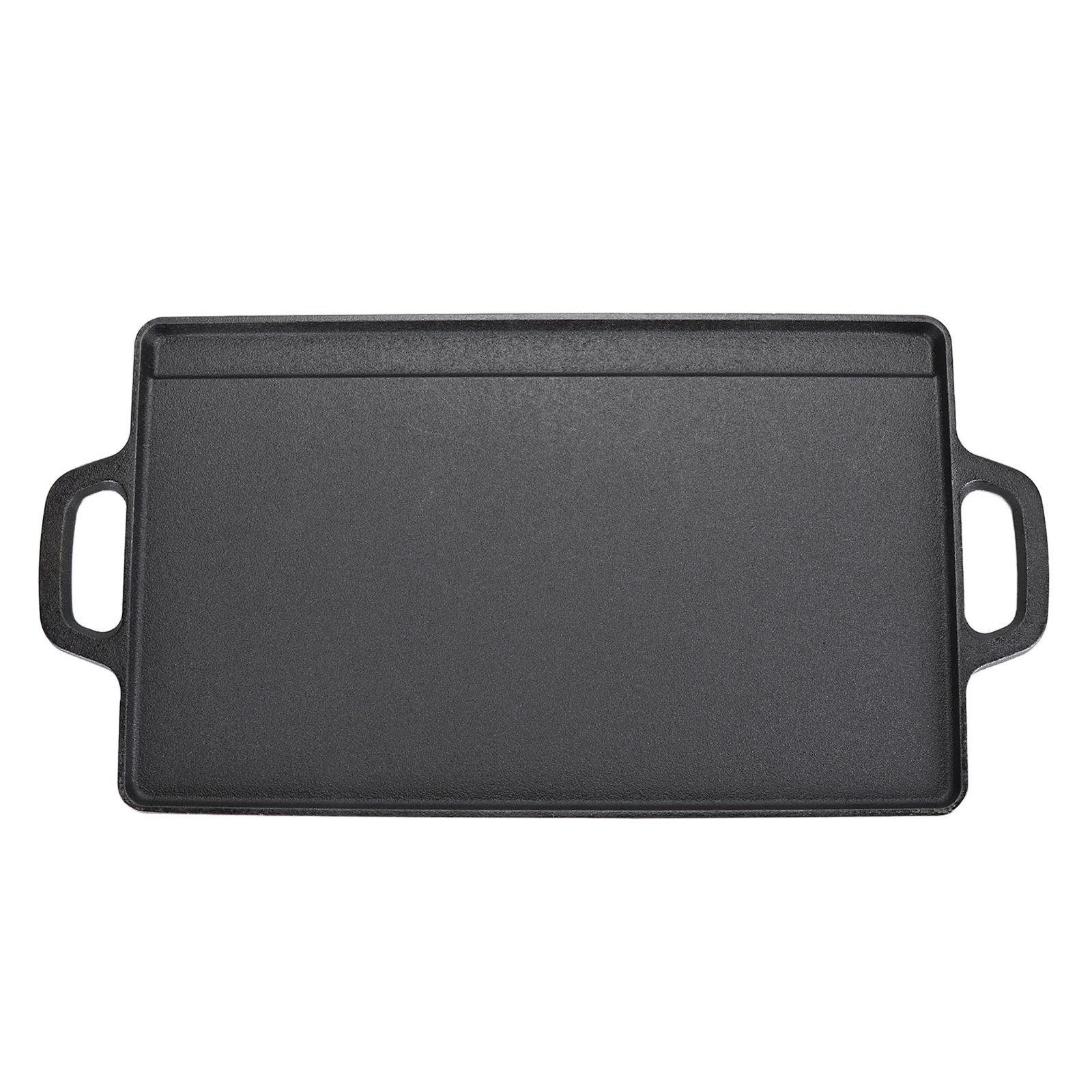 Cast Iron Griddle Double Ears Cast Iron Griddle Multipurpose for BBQ Gas Grill