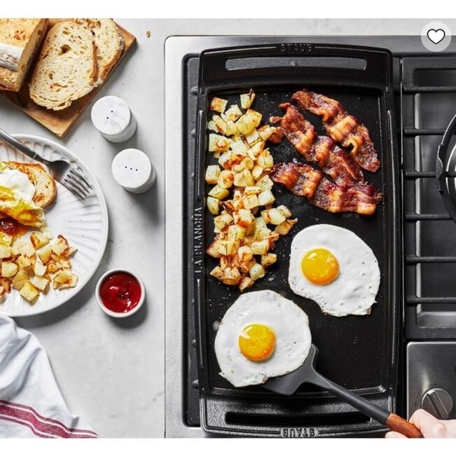18.25 inch x 9.5-inch, Double Burner Griddle / Plancha