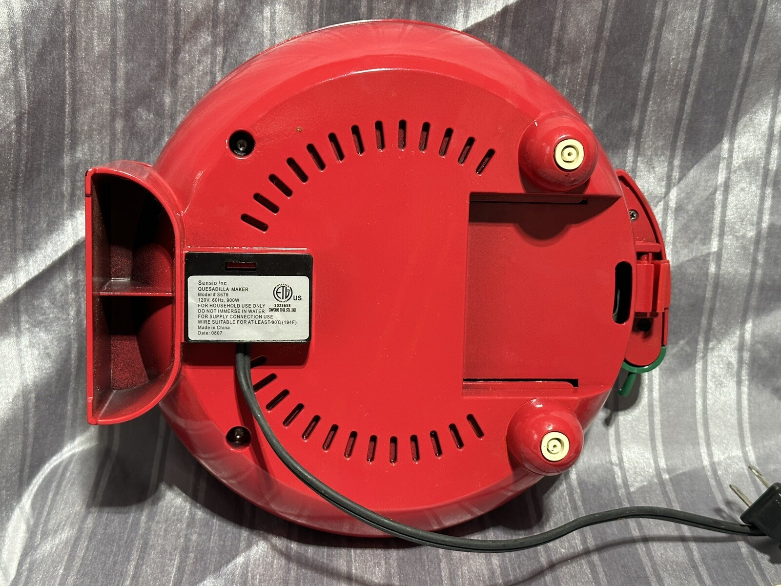 The El Paso Chile Company Quesadilla Maker Red Model S676