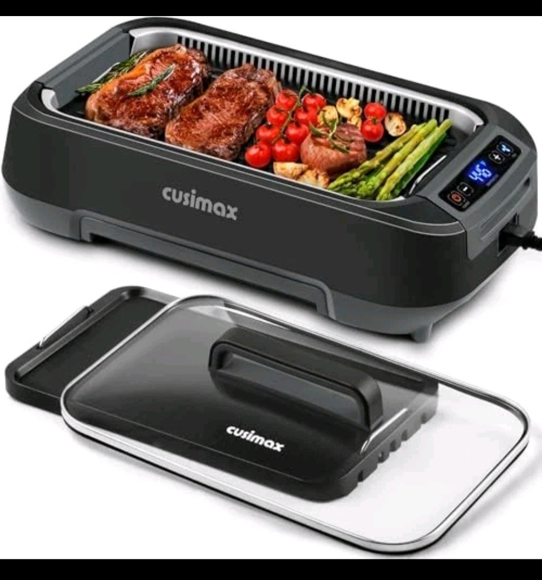 Smokeless Indoor Grill, Electric Grill Double Grill Plates Smokeless Grill