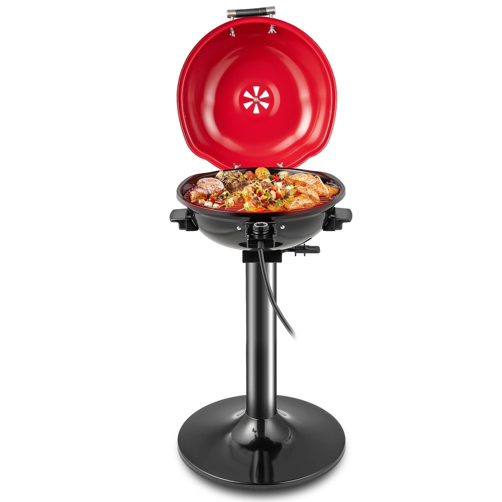 1600W Electric Grill Portable BBQ – Non-Stick Grate, Adjustable Heat, Removable