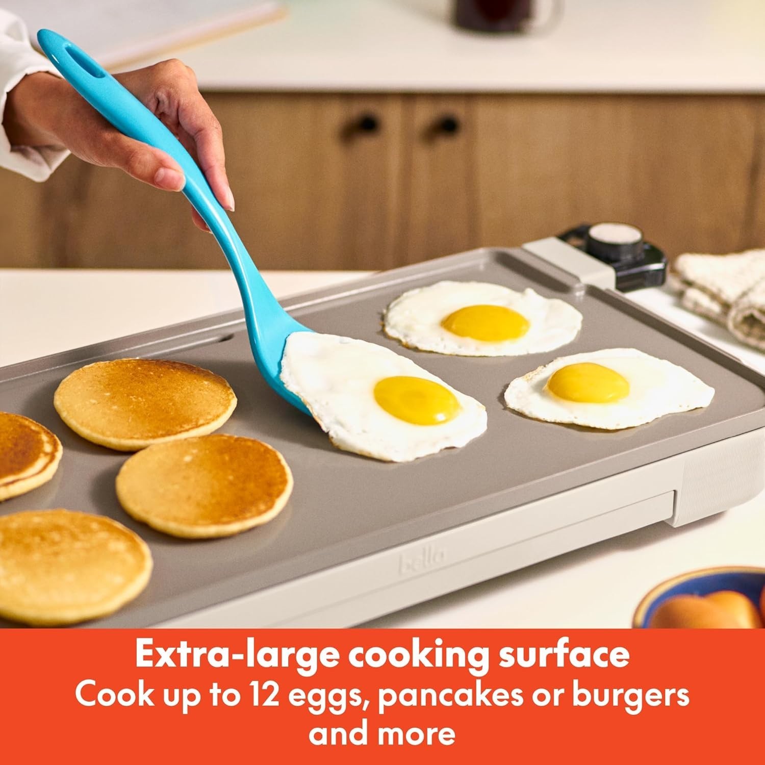 10″ x 20″ Electric Griddle with Warming Tray & Nonstick Ceramic Coating