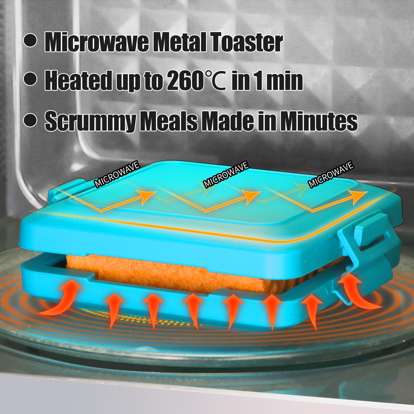 Toaster,Microwave Toaster, Sandwich Maker, Panini Maker, Dishwasher Safe,NO E…