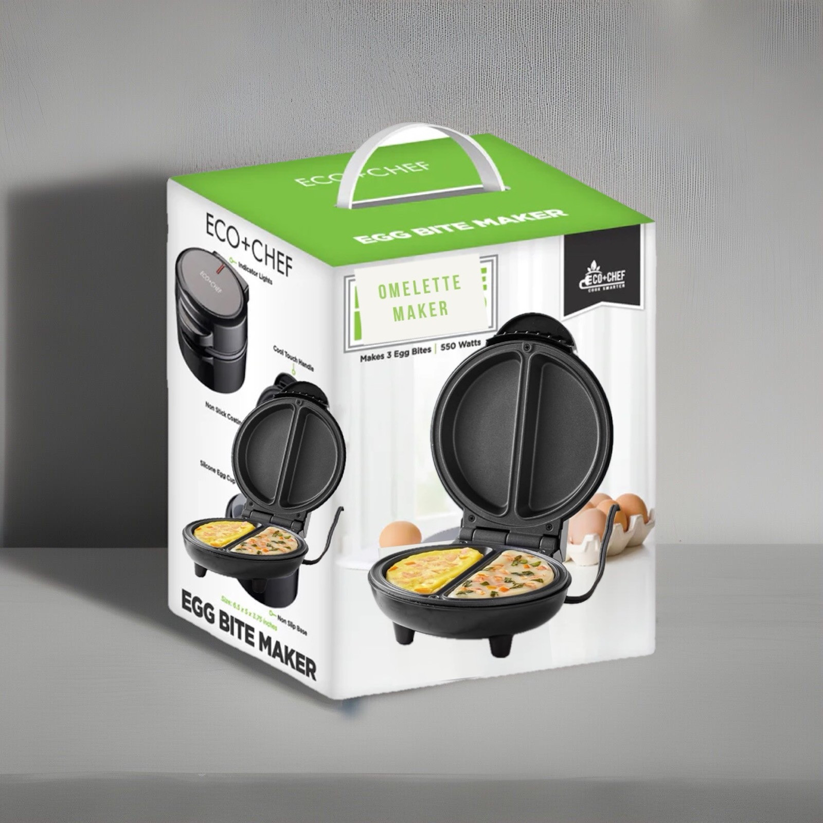 Eco+Chef Omelet Maker Stainless Steel Non-Stick Coating