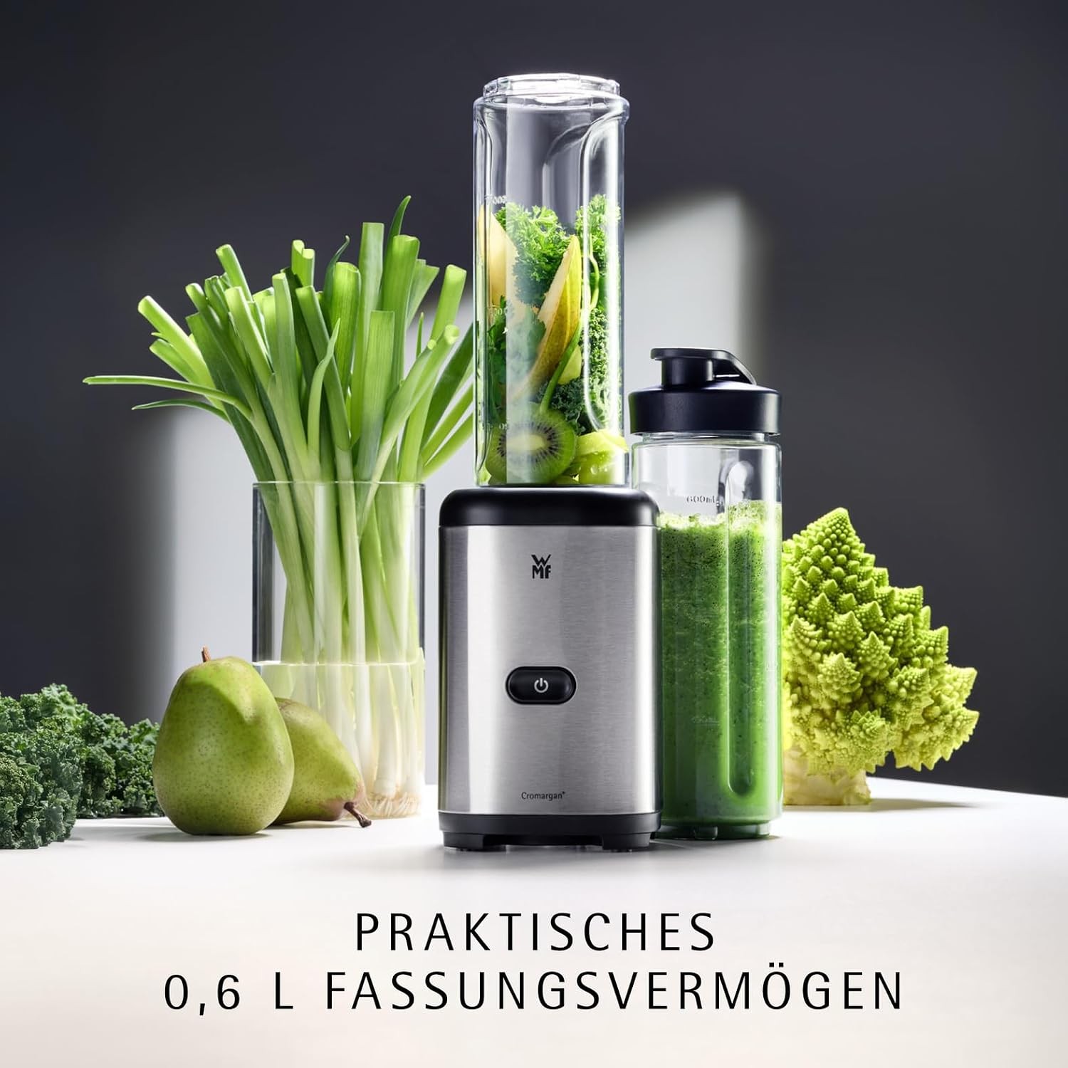 WMF Kult X Mix & Go/Küchenminis Trinkflasche 600 Ml, Smoothie Flasche, Mixbehält