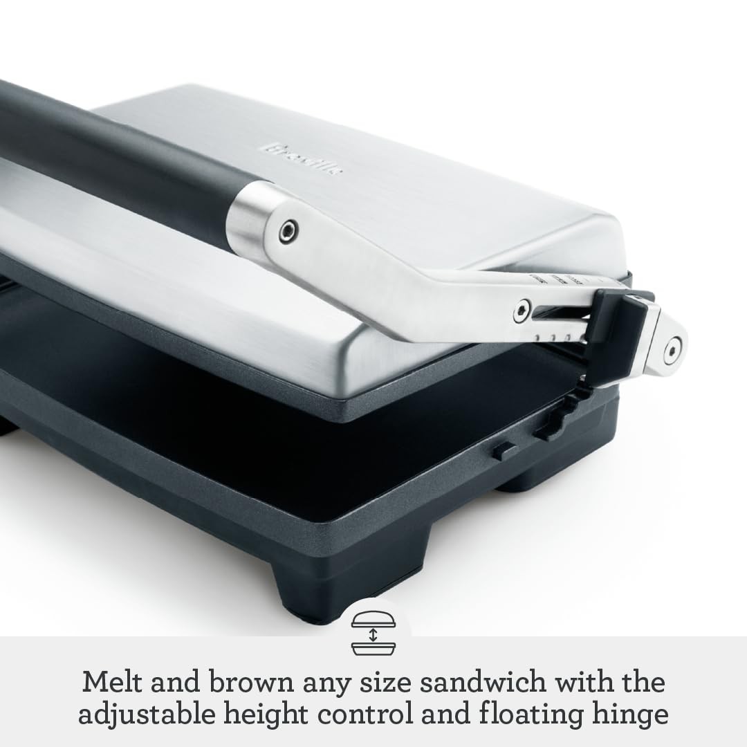 Breville BSG520XL Panini Duo Sandwich Maker, 2 Slice, Brushed Stainless Steel