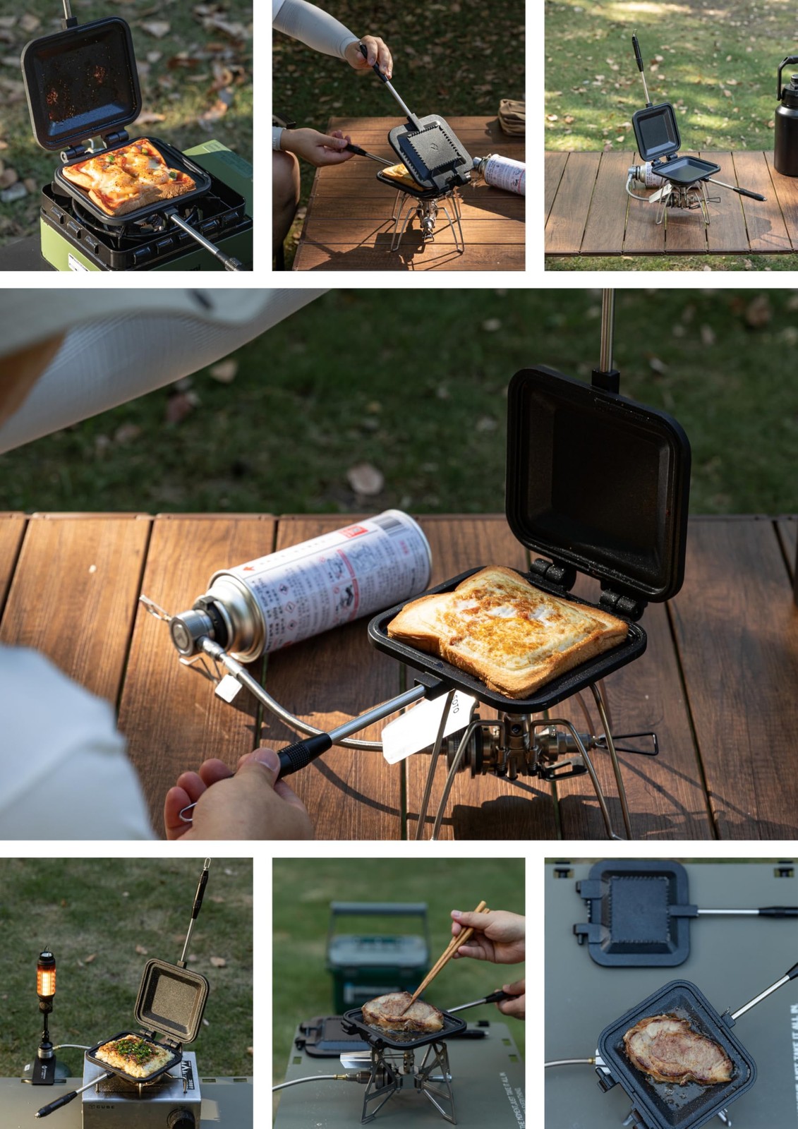 Sandwich Maker Hot Sand Single Burner Gas Fire Open Fire Compact Aluminum TT-…