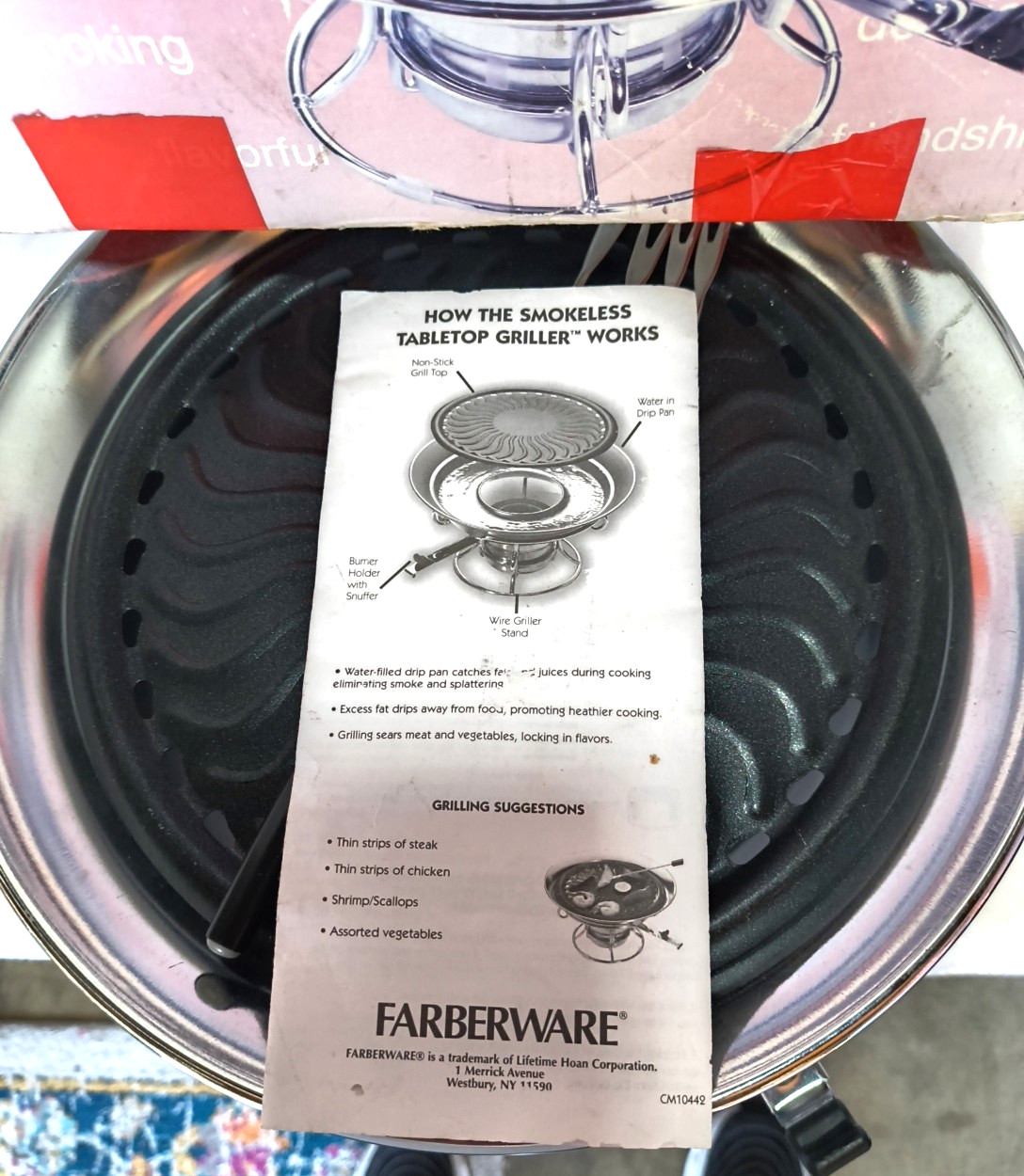 Farberware Smokeless Tabletop (indoor/outdoor) Griller New open Box