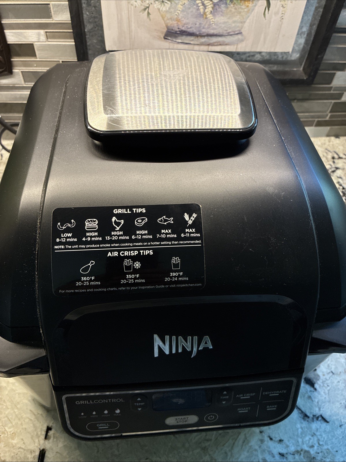 🌟Ninja Foodi AG300 JM1 – Portable,Indoor Grill, Air Fry, Roast & Bake