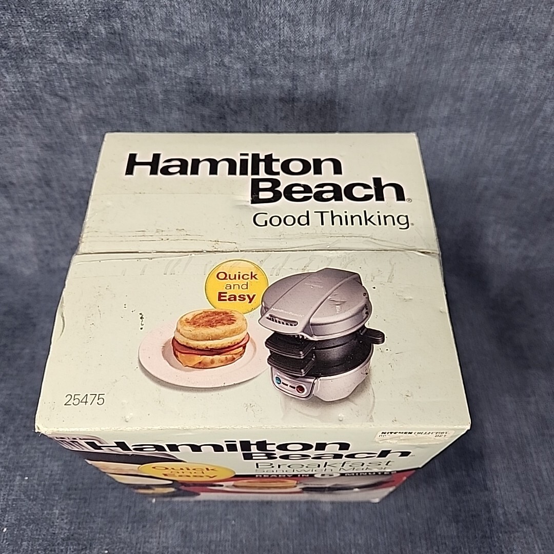Hamilton Beach 25475 Breakfast Sandwich Maker – Silver NEW SEALED s-2D