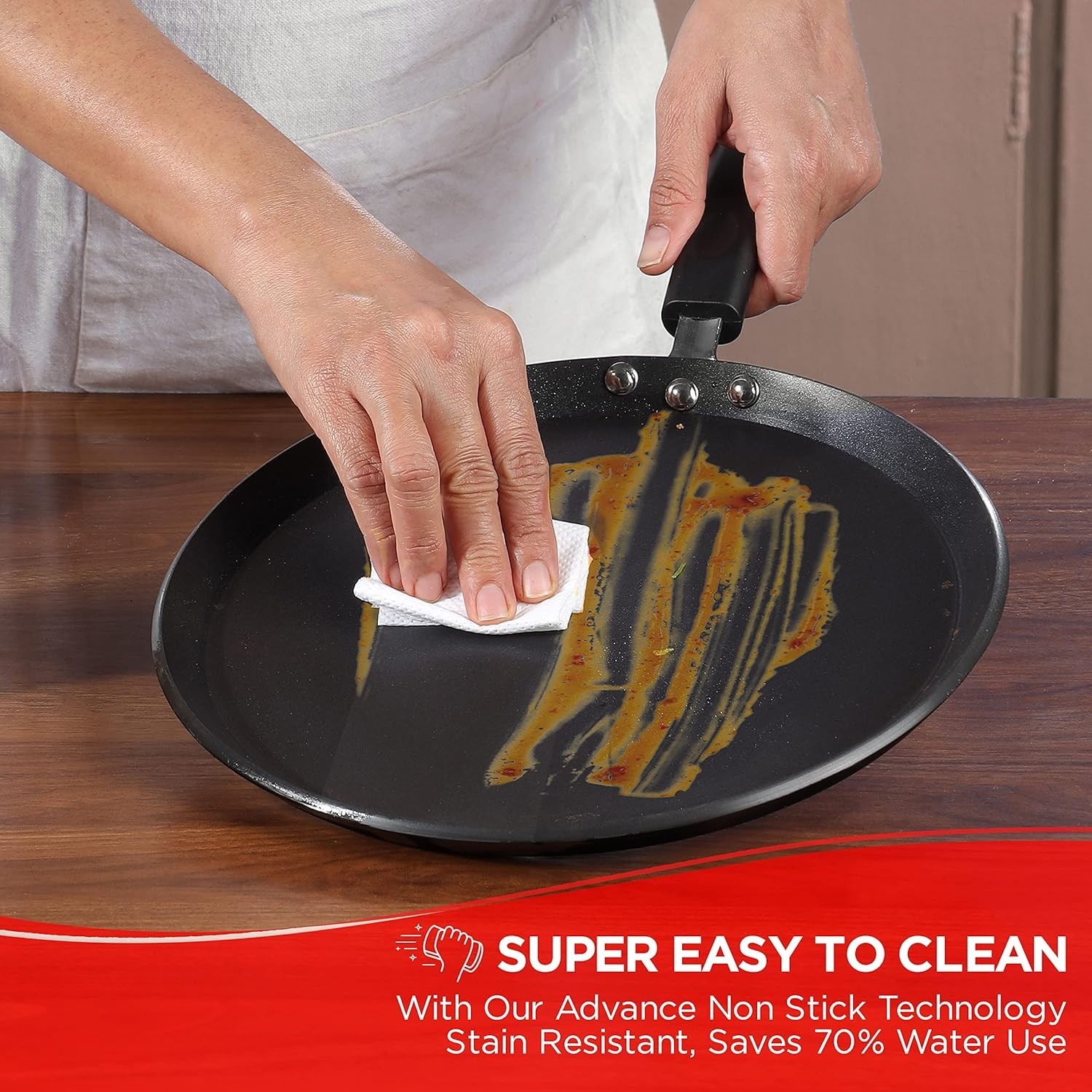 Vinod Hanos Non Stick Dosa Tawa 5.25mm Hard Anodized Induction Gas PFOA Free