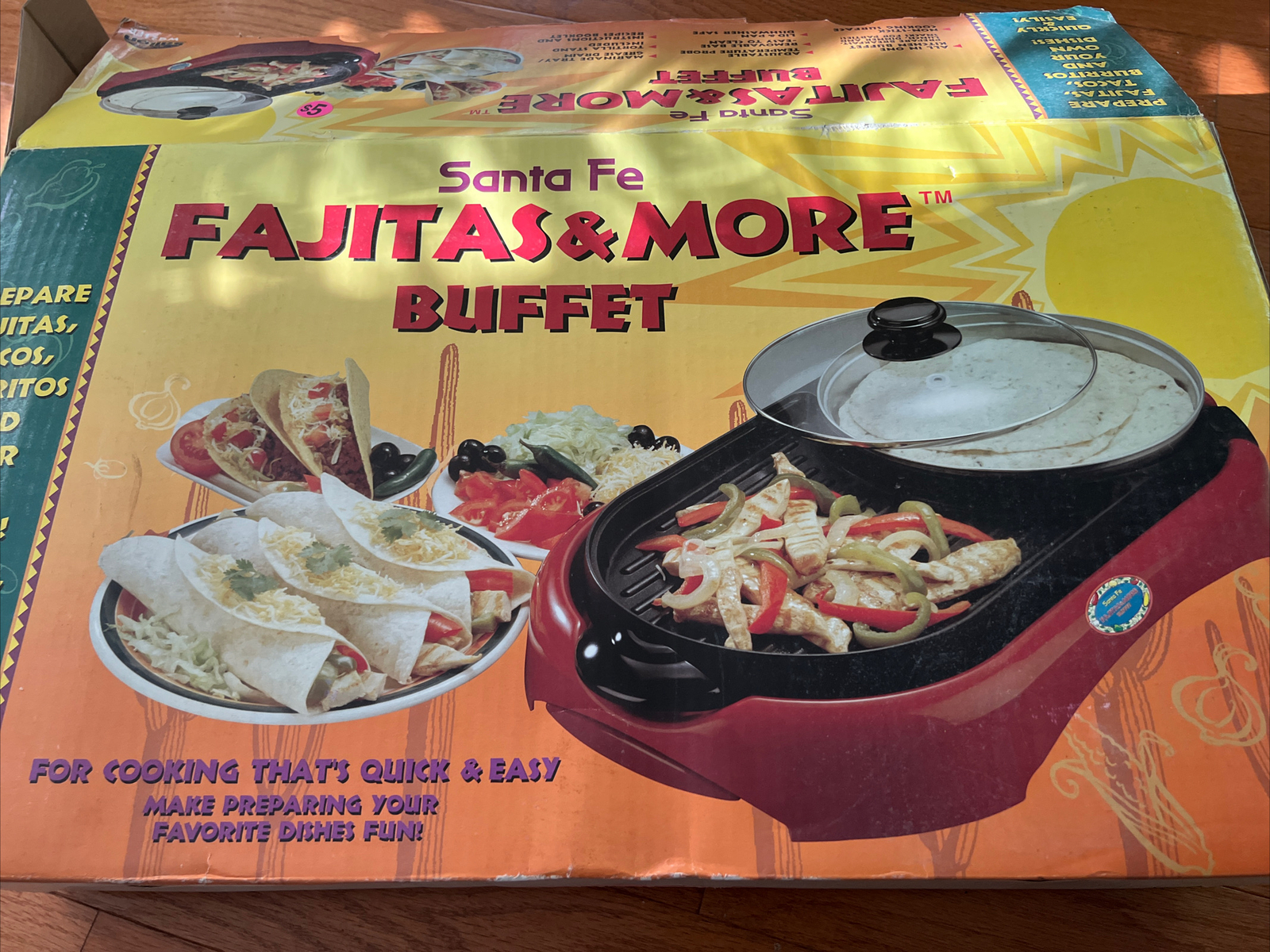 New Santa Fe Fajitas & More Buffet Taco Burrito Fajita Maker Skillet