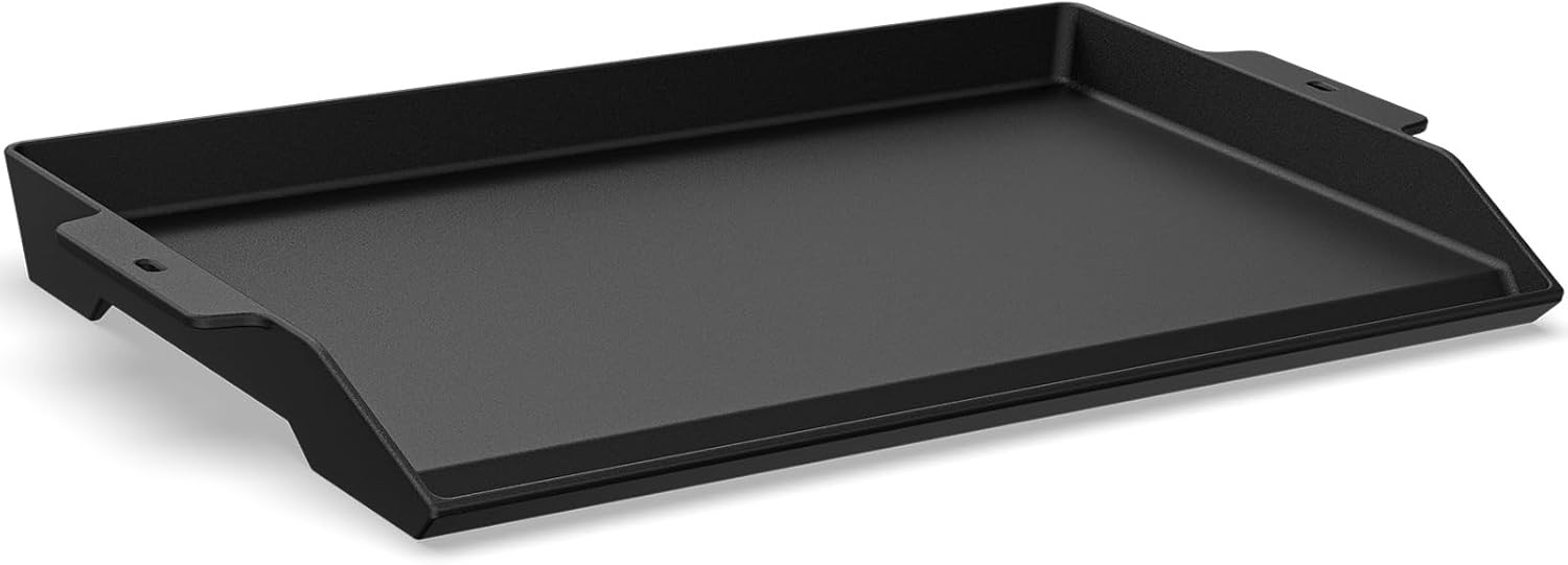 Cast Iron Griddle for Gas Grill, 23″ x 16″ Large Matte Porcelain Enamel Griddle