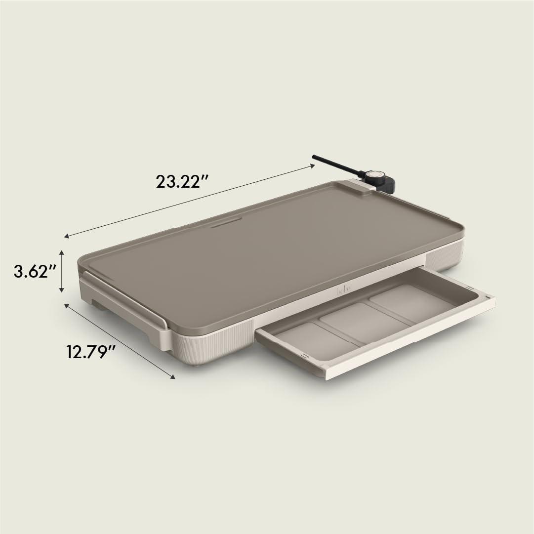 Plancha Electrica 30 X 56 Cm Bandeja Calentadora Antiadherente Sonda Removible
