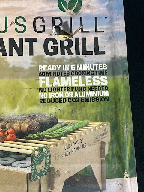 CasusGrill One-Time Use Biodegradable Instant Grill
