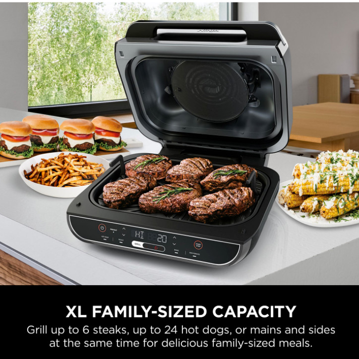 NEW Ninja Foodi 5-in-1 Indoor Grill, Air Fryer, Roast, Bake, Dehydrate – BG500A