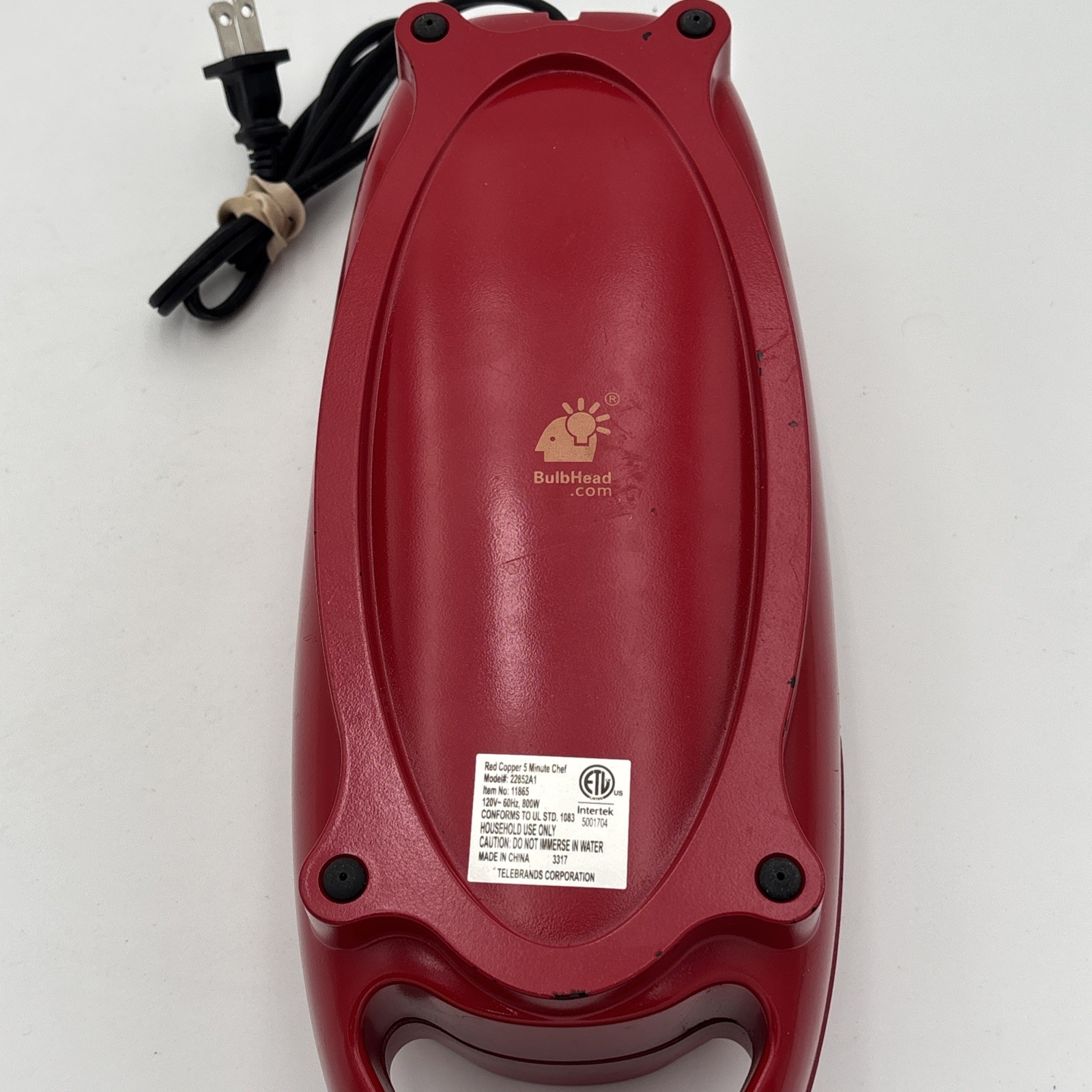 Red Coppe 5 Minute Chef Electric Meal Maker Frying Pan Nonstick 22852a1 TESTED