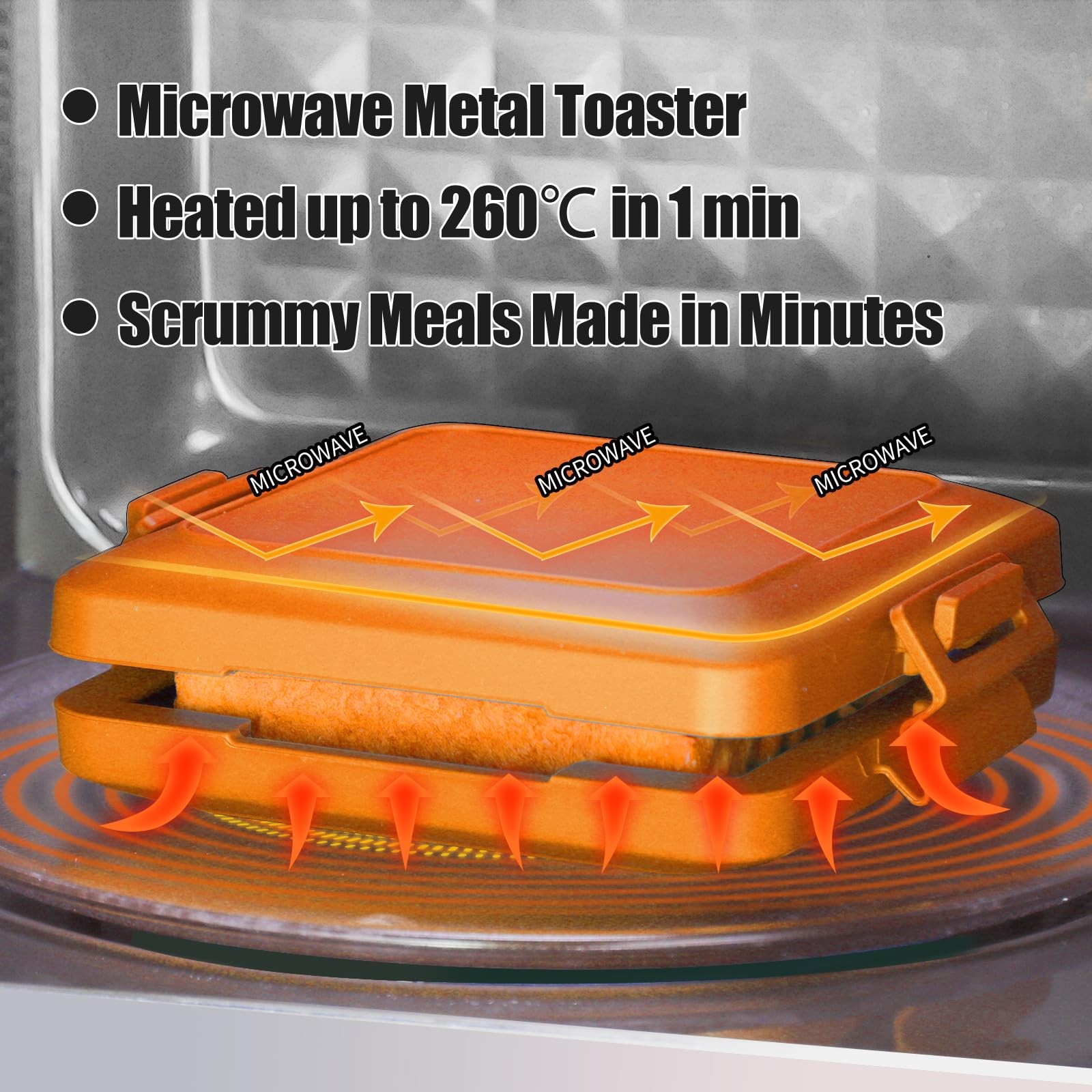 Toaster,Microwave Toaster, Sandwich Maker, Panini Maker, Dishwasher Safe,NO E…