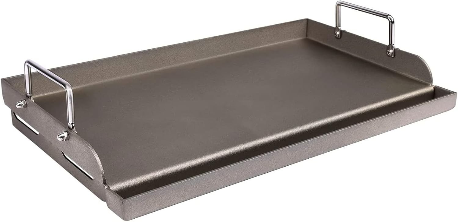 Cast Iron Griddle for Gas Grill Flat Top Griddle Insert for Outdoor Gas Grill
