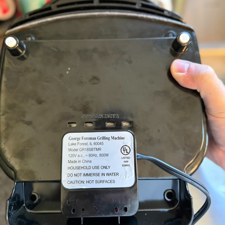 George Foreman Grilling Machine Household Use GR18SBTMR Tested and Works