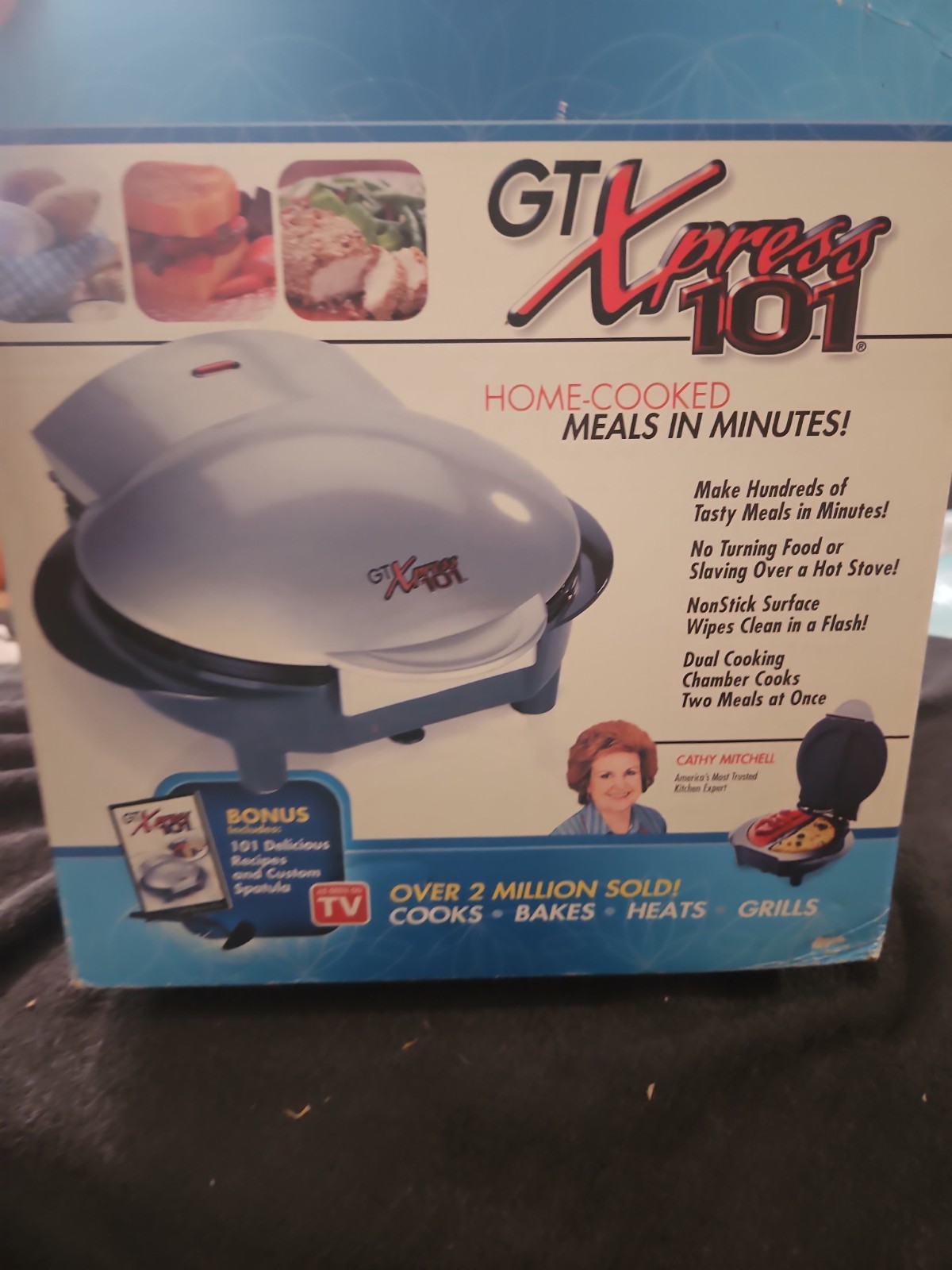 GT Xpress 101 Indoor Grill Meal Maker New Open Box Complete As Seen On TV