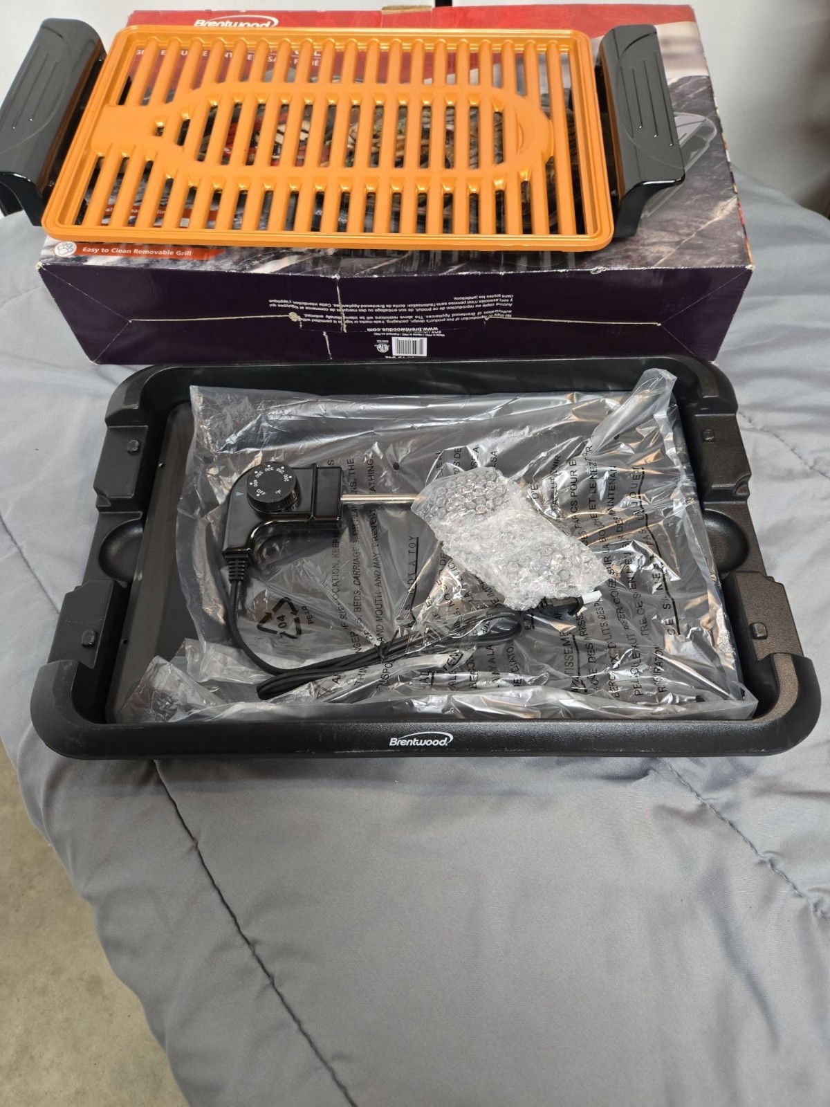 Brentwood Smokeless Electric Indoor Copper Grill 1000W – Nonstick NIB