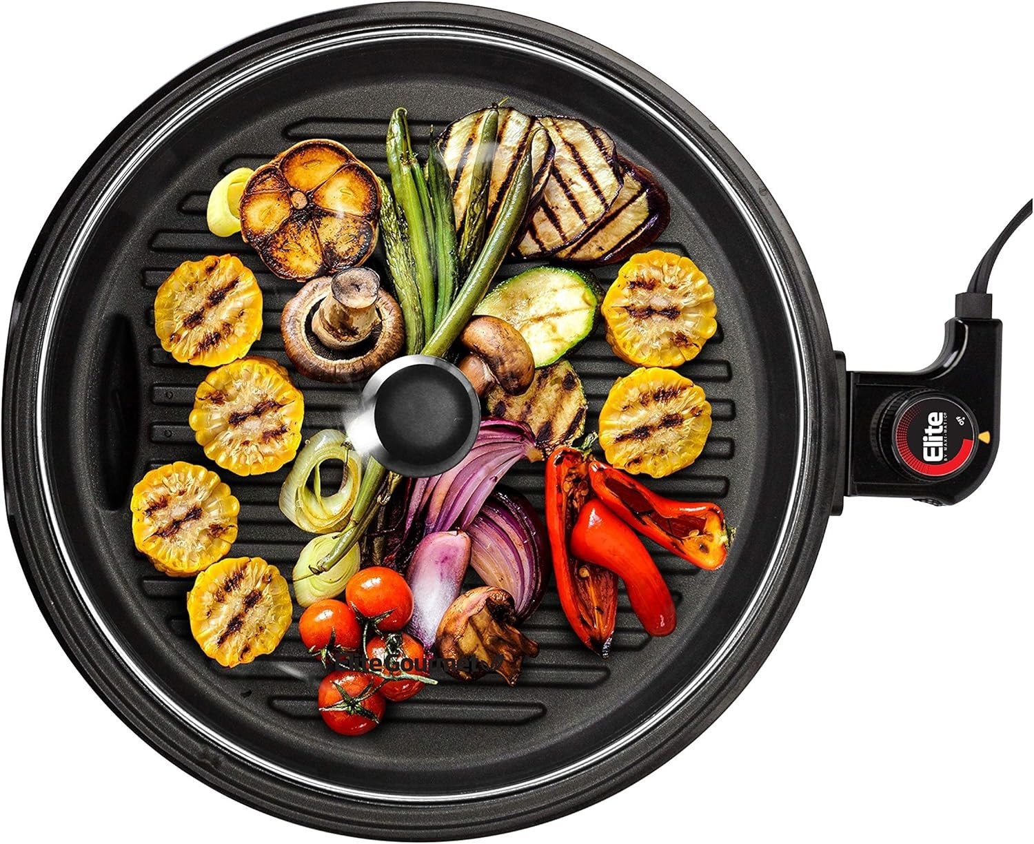 12″ Indoor Electric Grill with Removable Grease Tray – Perfect for Family Feasts